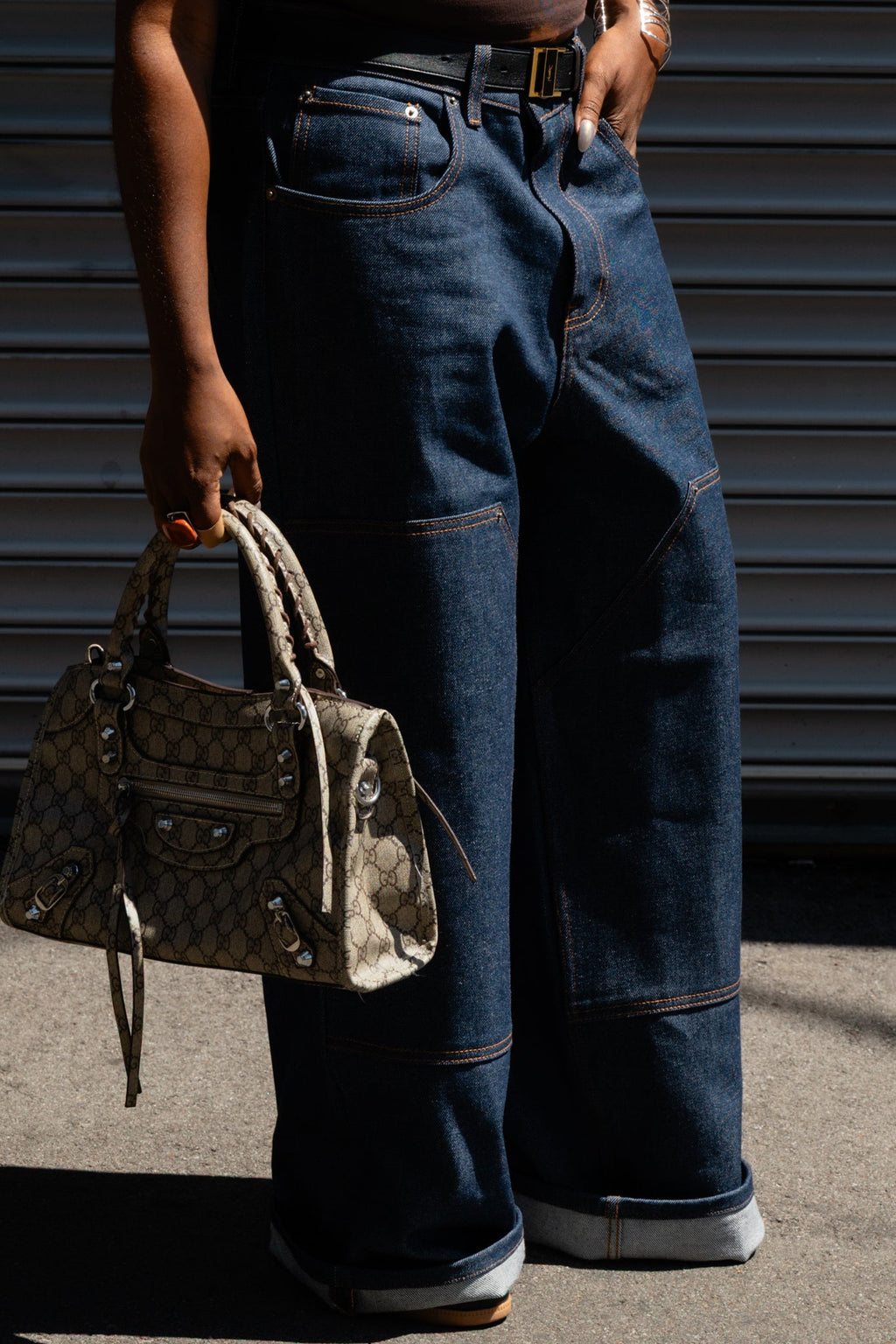 Double Knee Cuff Jeans